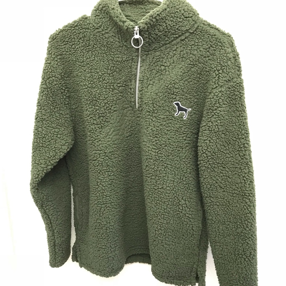 PINK Sherpa fleece Quarter zip